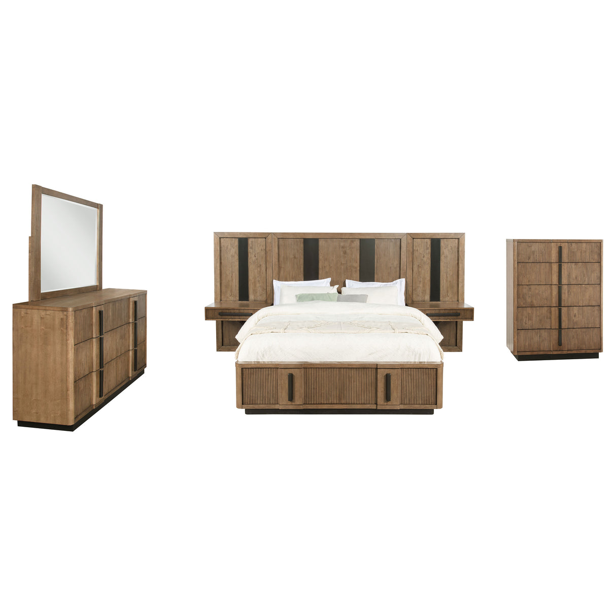 Terrace Ash Brown 6-Piece California King Panel Bedroom Set by Coaster at Eve Furniture