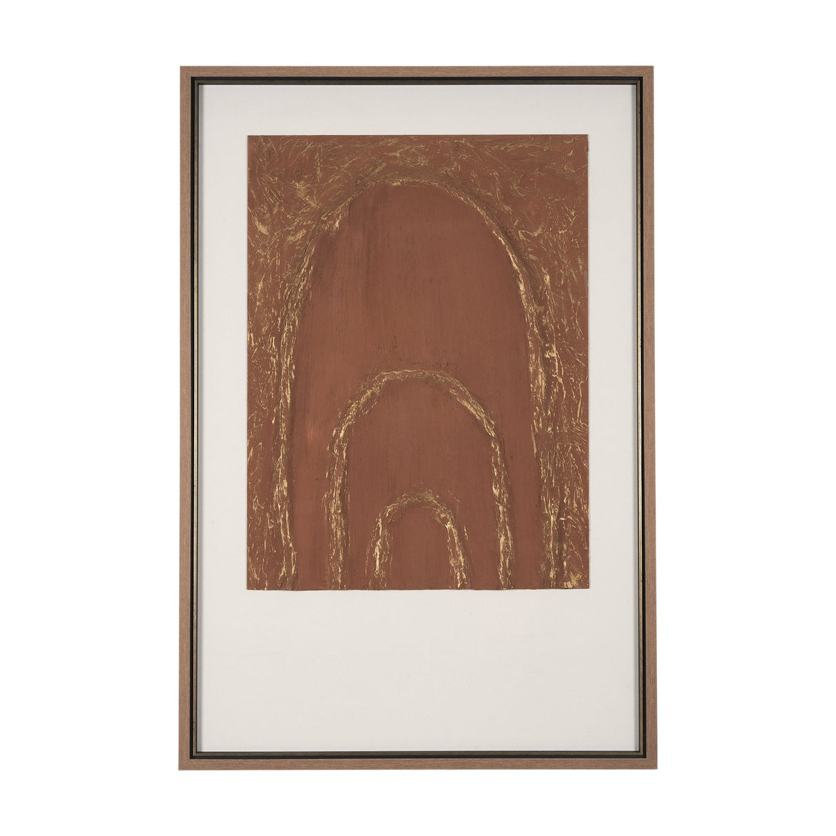 Terracotta Arches II by Studio M a handmade Original Framed 3D Textured Artwork under Glass by Mercana at Eve Furniture
