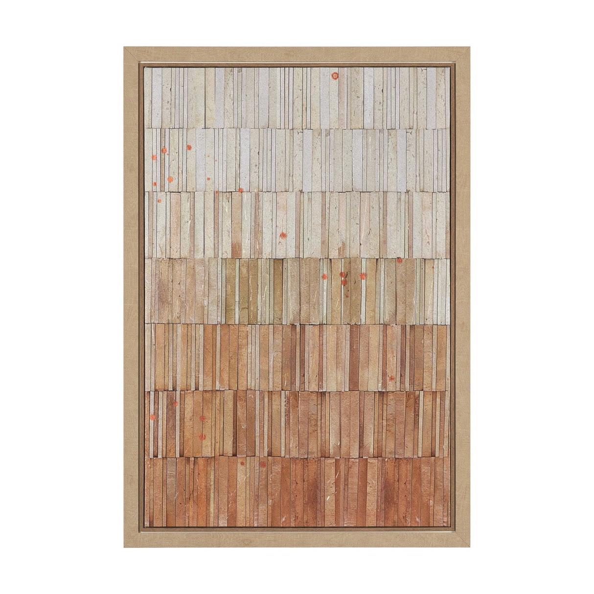 Terracotta Wall III by Flora Kouta Hand-Embellished Textured Framed Canvas Artwork by Mercana at Eve Furniture