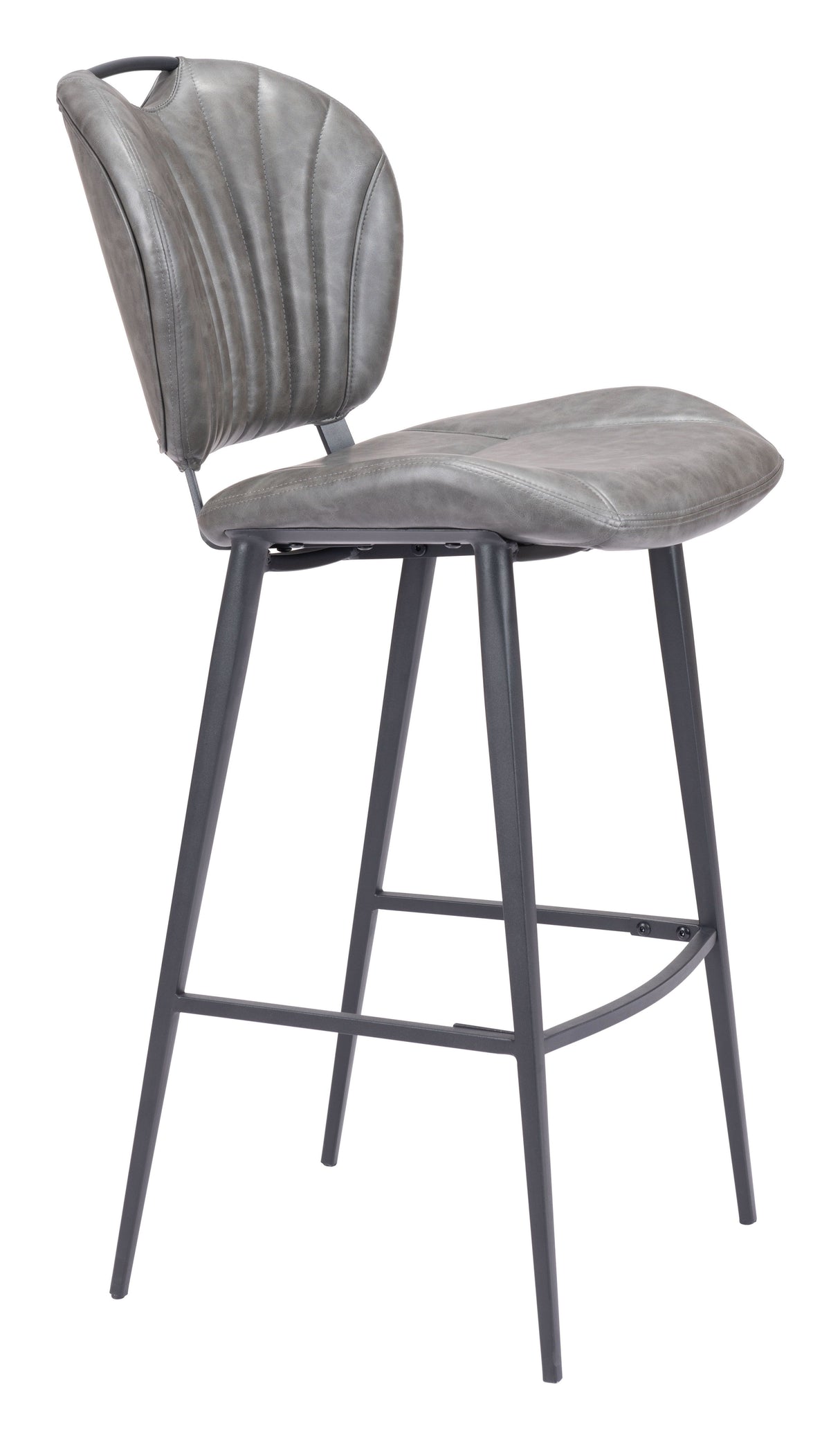 Terrence Barstool Vintage Gray by Zuomod at Eve Furniture