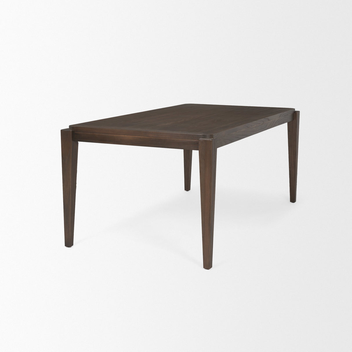 Teva Dark Brown Wood Rectangular Dining Table by Mercana at Eve Furniture