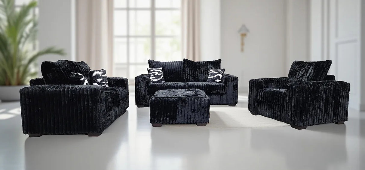 Texan Black Oversized Living Room Set by New Era Innovations at Eve Furniture