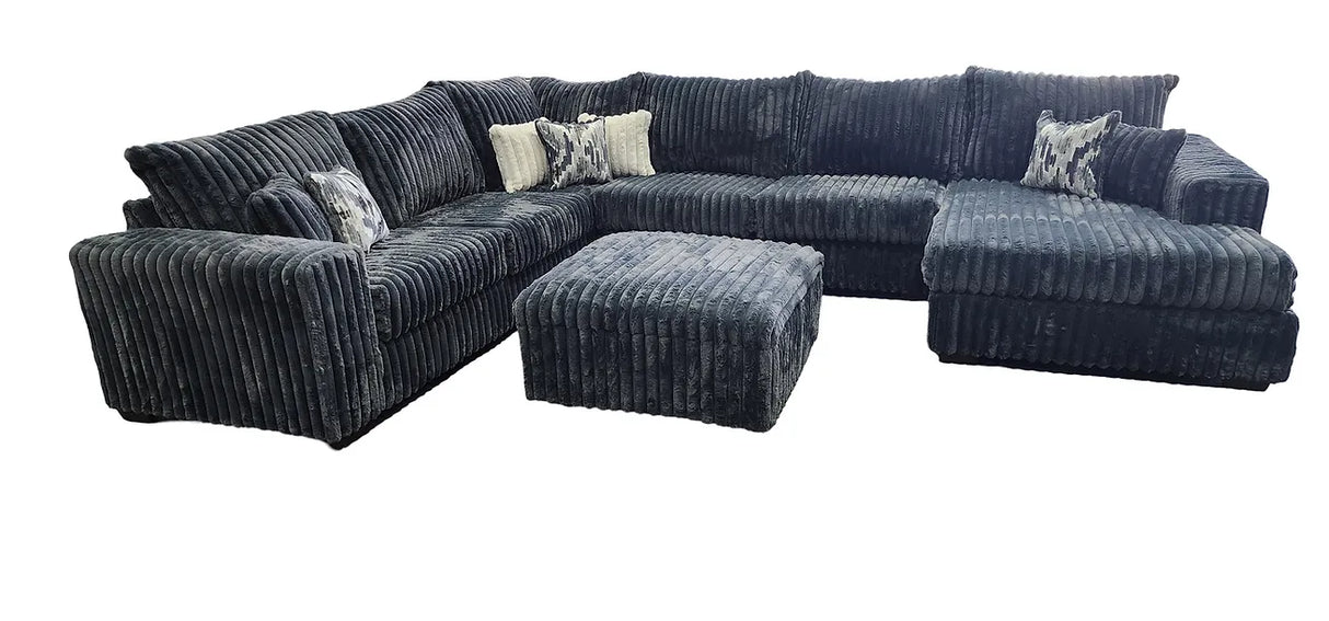 Texan Grey 4-Piece Right Arm Facing (RAF) Sectional by New Era Innovations at Eve Furniture