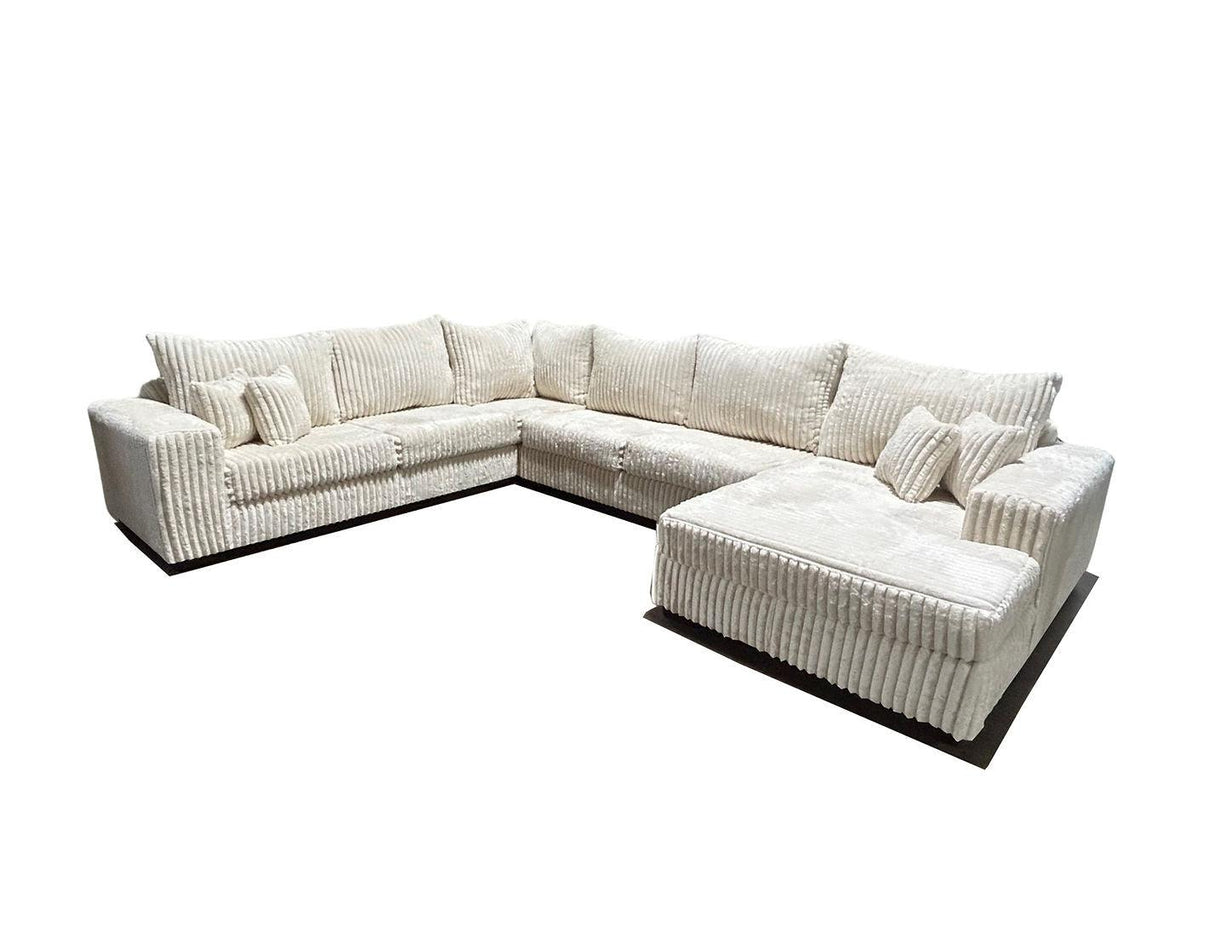 Texan Ivory 4-Piece Right Arm Facing (RAF) Sectional by New Era Innovations at Eve Furniture