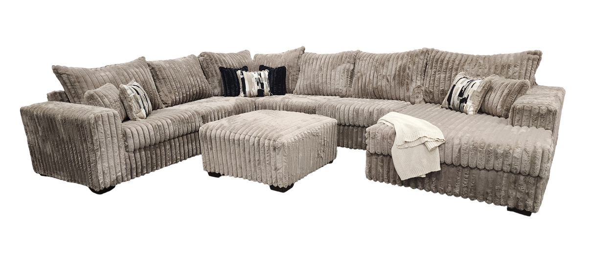 Texan Mocha 4-Piece Right Arm Facing (RAF) Sectional by New Era Innovations at Eve Furniture