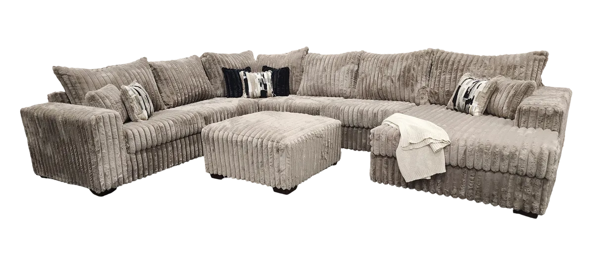 Texan Mocha 4-Piece Right Arm Facing (RAF) Sectional by New Era Innovations at Eve Furniture