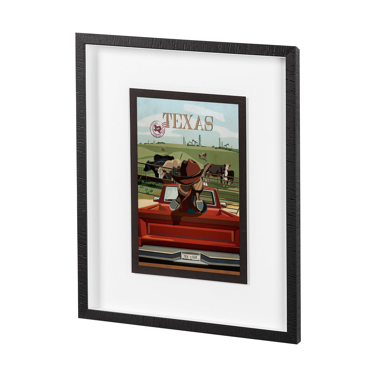 Texas Go USA (M) by Mercana Studio a Framed Art Print Matted under Glass by Mercana at Eve Furniture