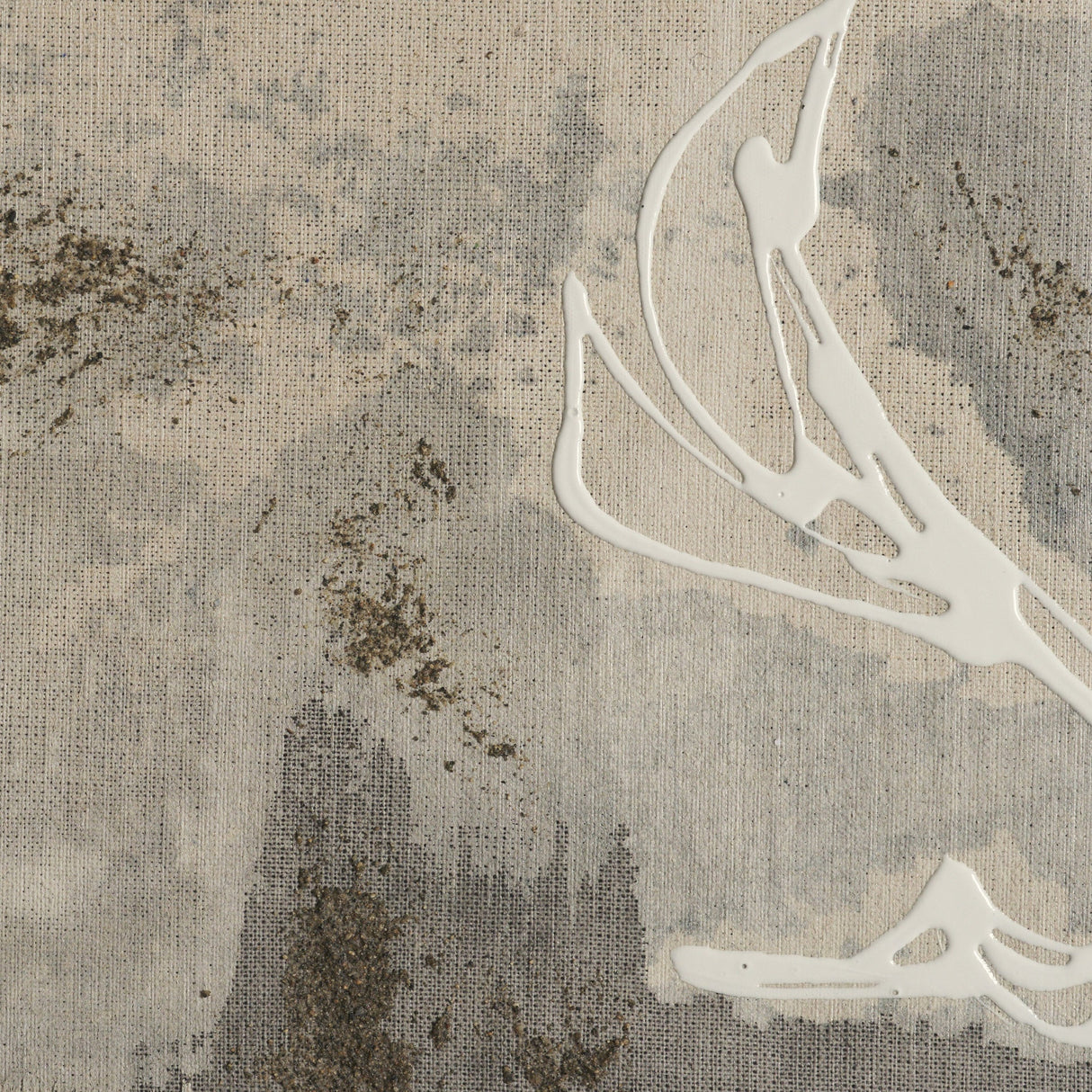 Textural Echo - Ash by Kristine Hegre Hand-Embellished Textured Framed Canvas Artwork by Mercana at Eve Furniture