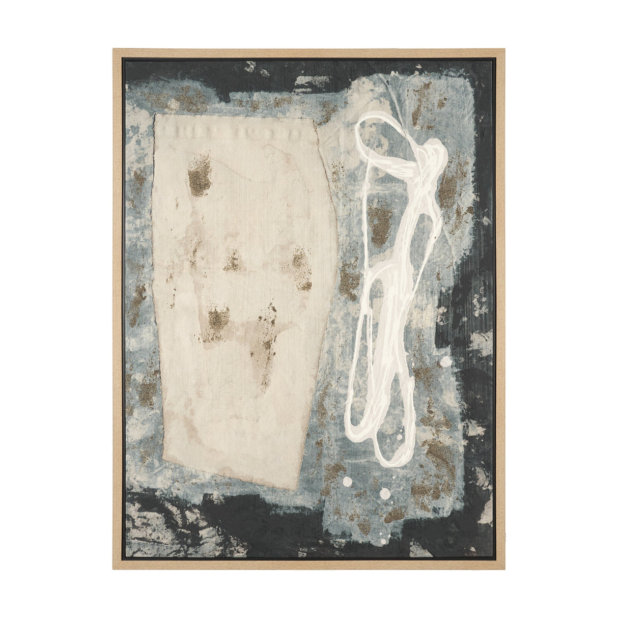 Textural Echo - Erosion by Kristine Hegre Hand-Embellished Textured Framed Canvas Artwork by Mercana at Eve Furniture