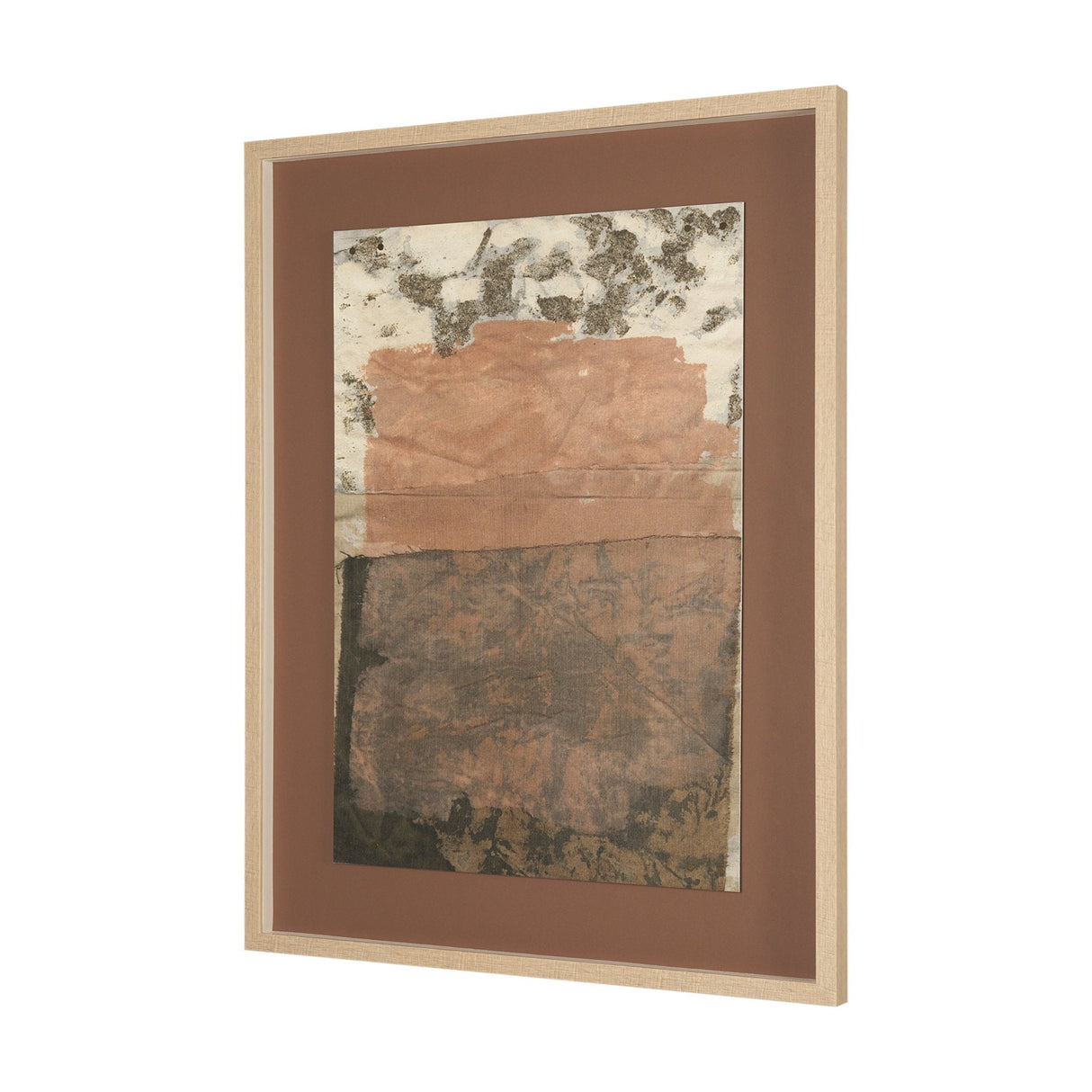 Textural Echo - Patina by Kristine Hegre Hand Embelished Textured Framed Artwork Matted under Glass by Mercana at Eve Furniture