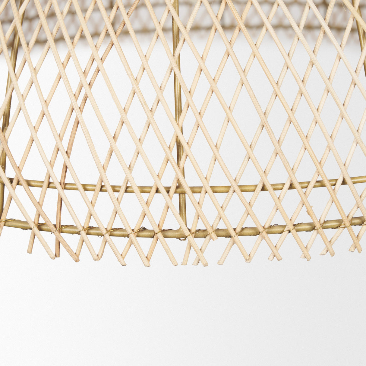 Thad 1-Light Natural Woven Rattan Dome Pendant by Mercana at Eve Furniture