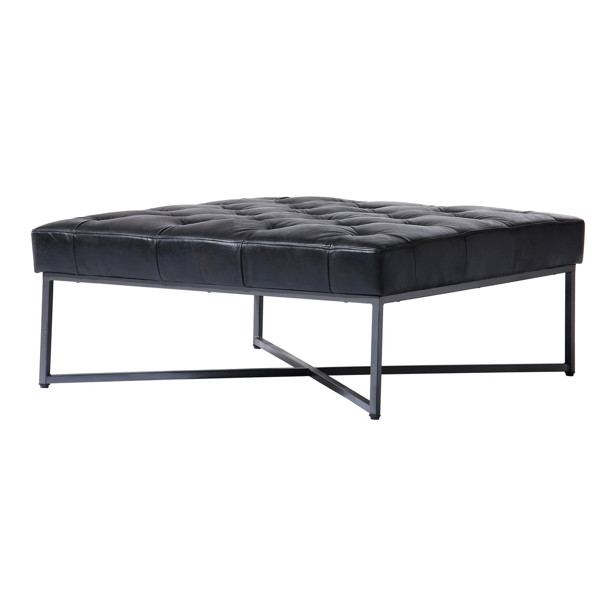 Thad Black Ottoman by MOES at Eve Furniture