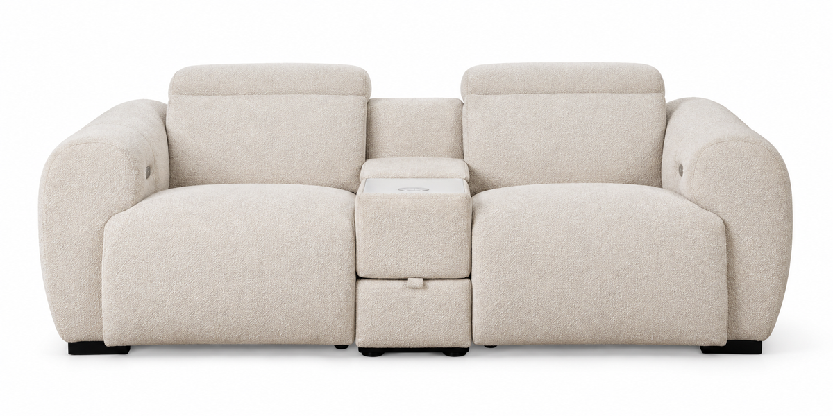 Thaddea White Power Loveseat by Furniture of America at Eve Furniture
