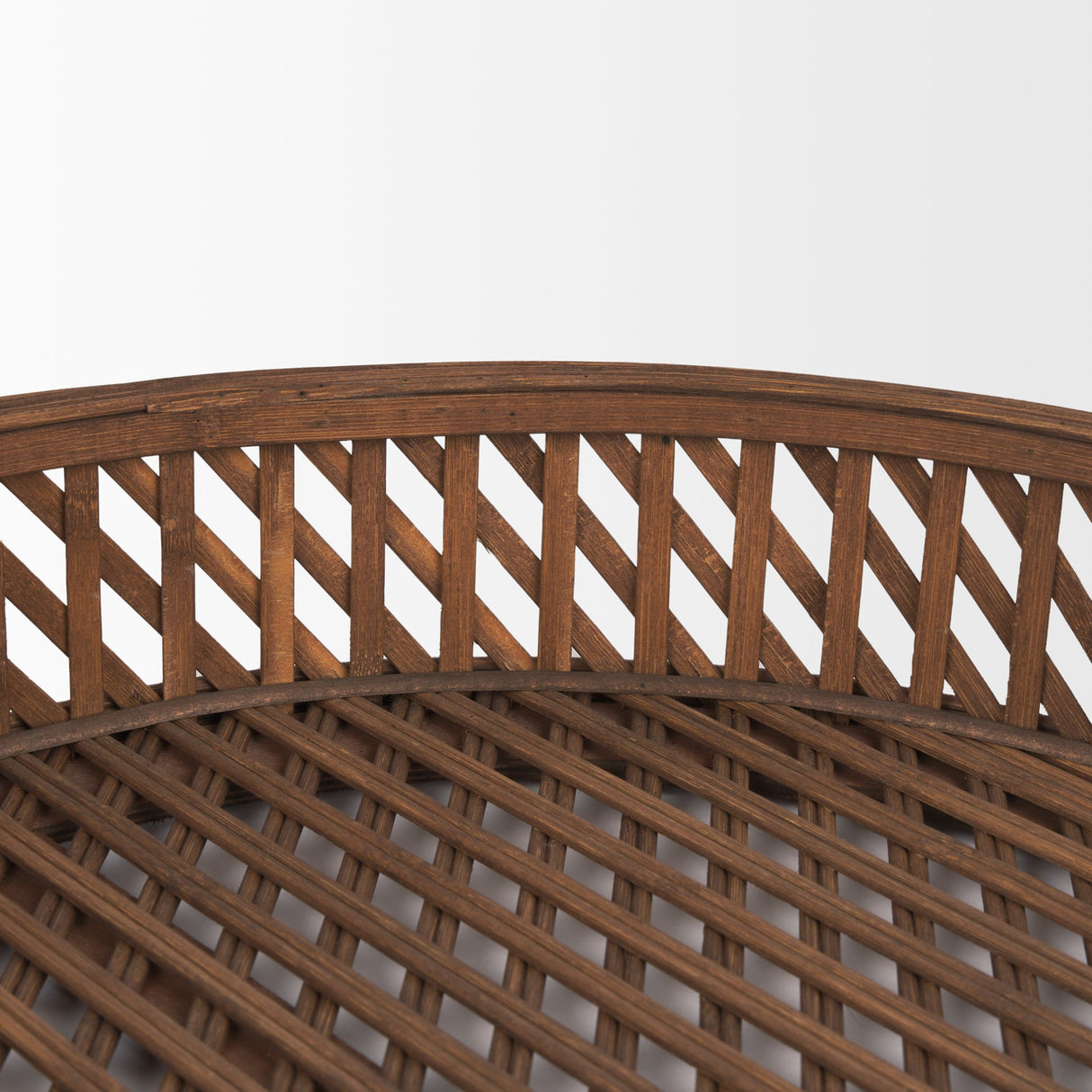 Thala Medium Brown Round Wicker Tray (Set of 2) by Mercana at Eve Furniture