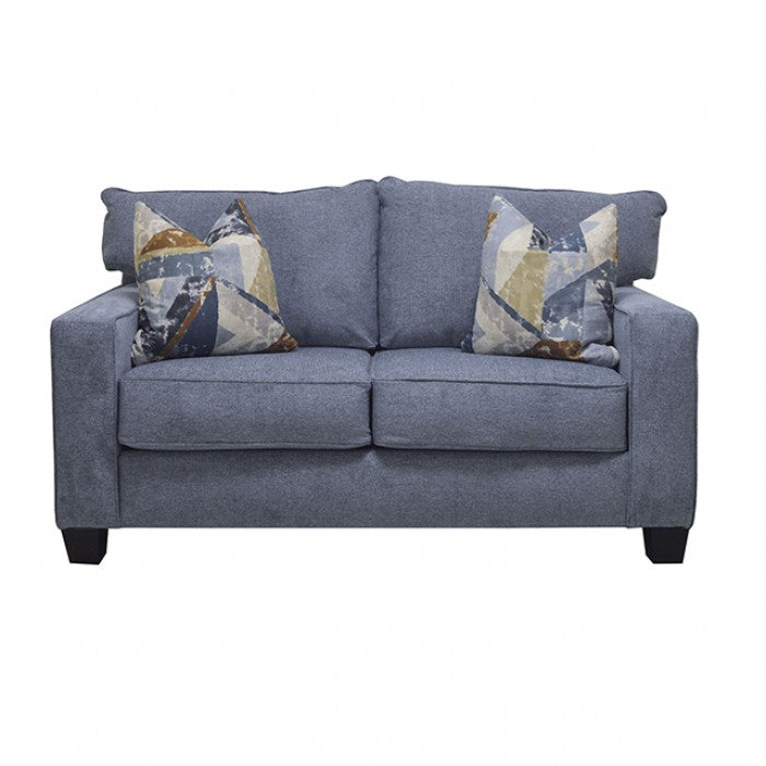 Thame Blue Loveseat by Furniture of America at Eve Furniture