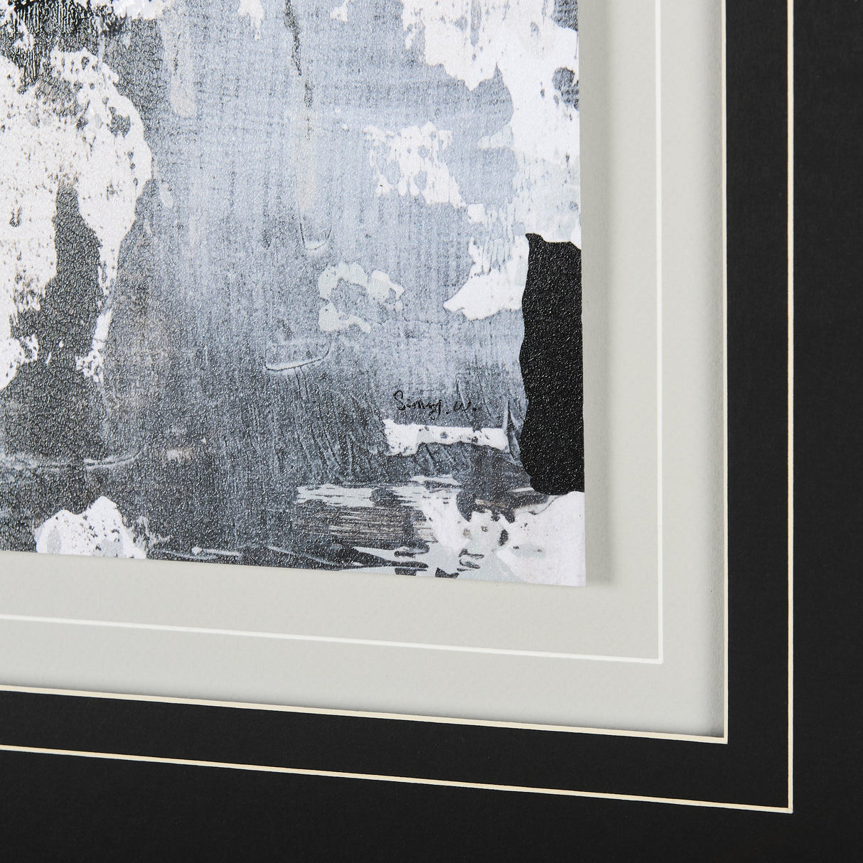 The Fog I by Mercana Studio a Hand Embellished Textured Framed Art Print Matted under Glass by Mercana at Eve Furniture