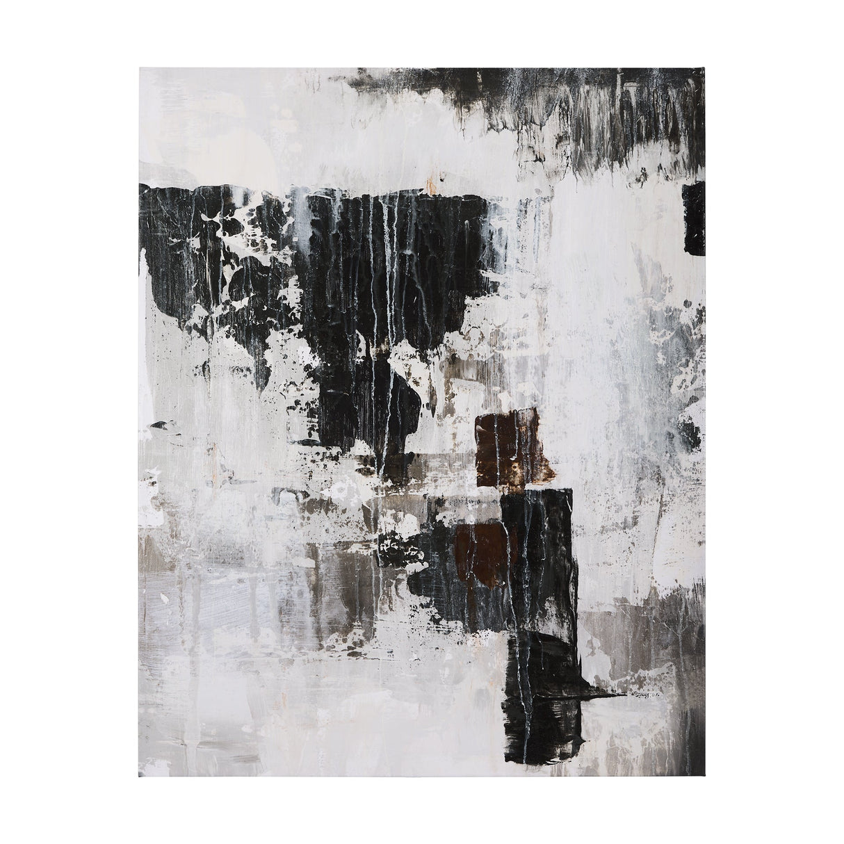 The Fog II by Mercana Studio a Hand Embellished Textured Canvas by Mercana at Eve Furniture
