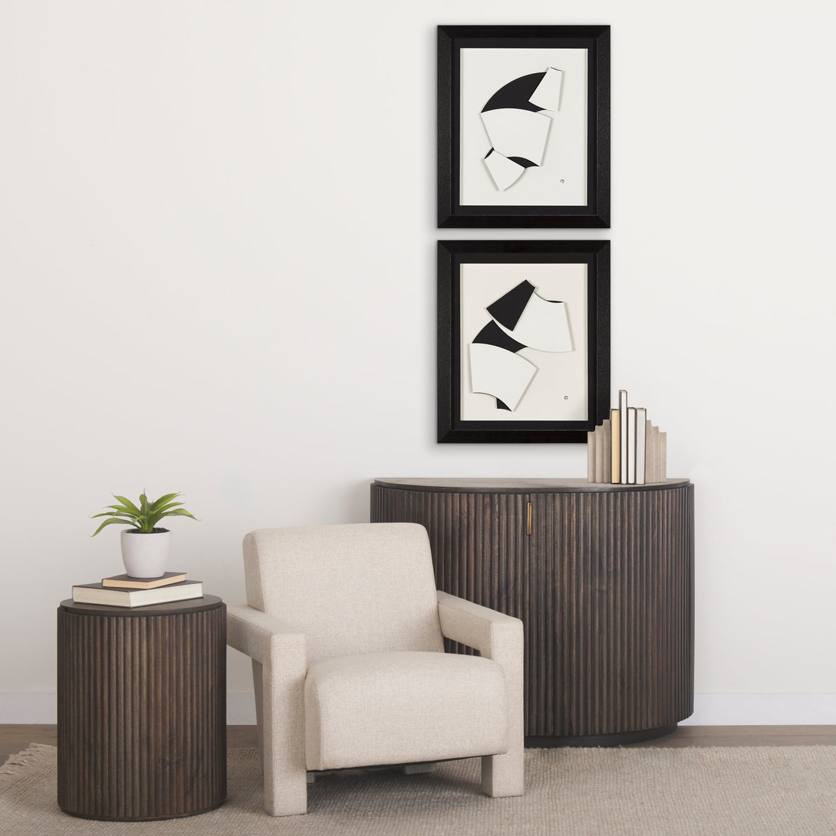 The Fold Paper I by Studio M a handmade Original Framed Artwork by Mercana at Eve Furniture