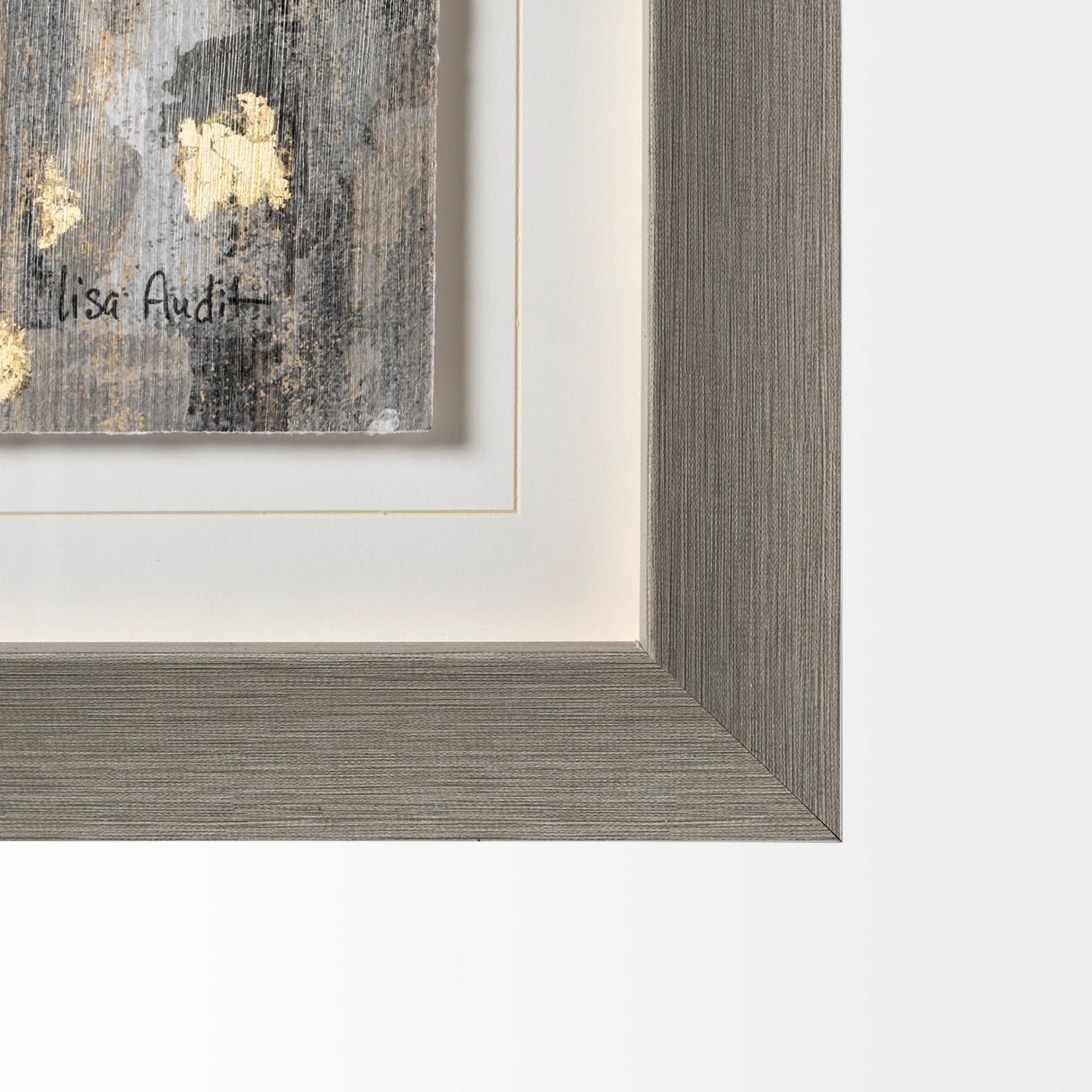 The Forest IV Neutral by Mercana Studio Hand Embellished Textured Framed Art Print Matted under Glas by Mercana at Eve Furniture