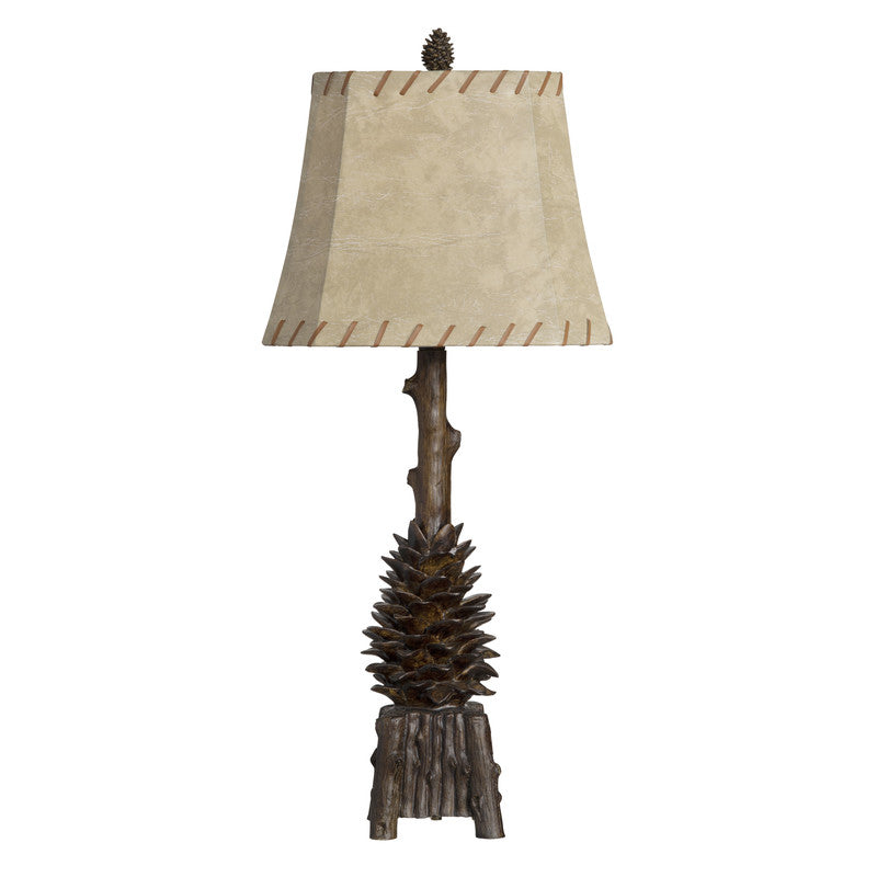 The Standing Pinecone Brown Table Lamp (Set of 2) by Crestview at Eve Furniture