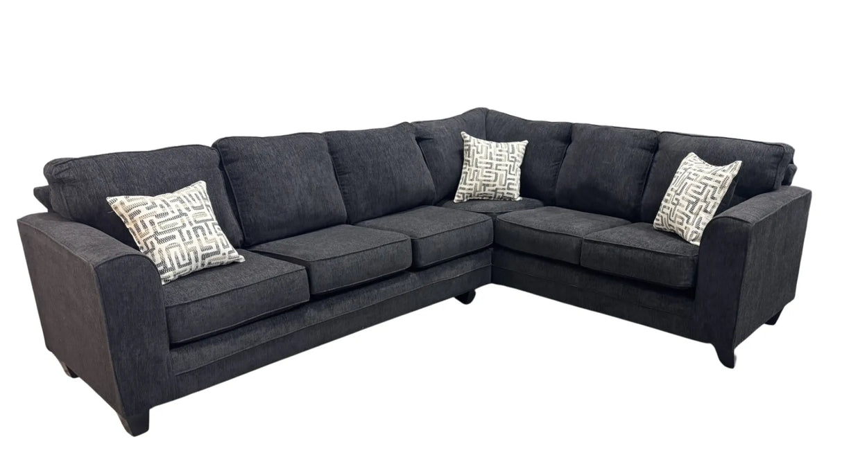 Thea Black 2-Piece Sectional by New Era Innovations at Eve Furniture