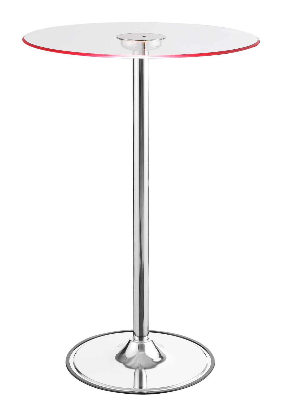 Thea Chrome/Clear LED Bar Table by Coaster at Eve Furniture
