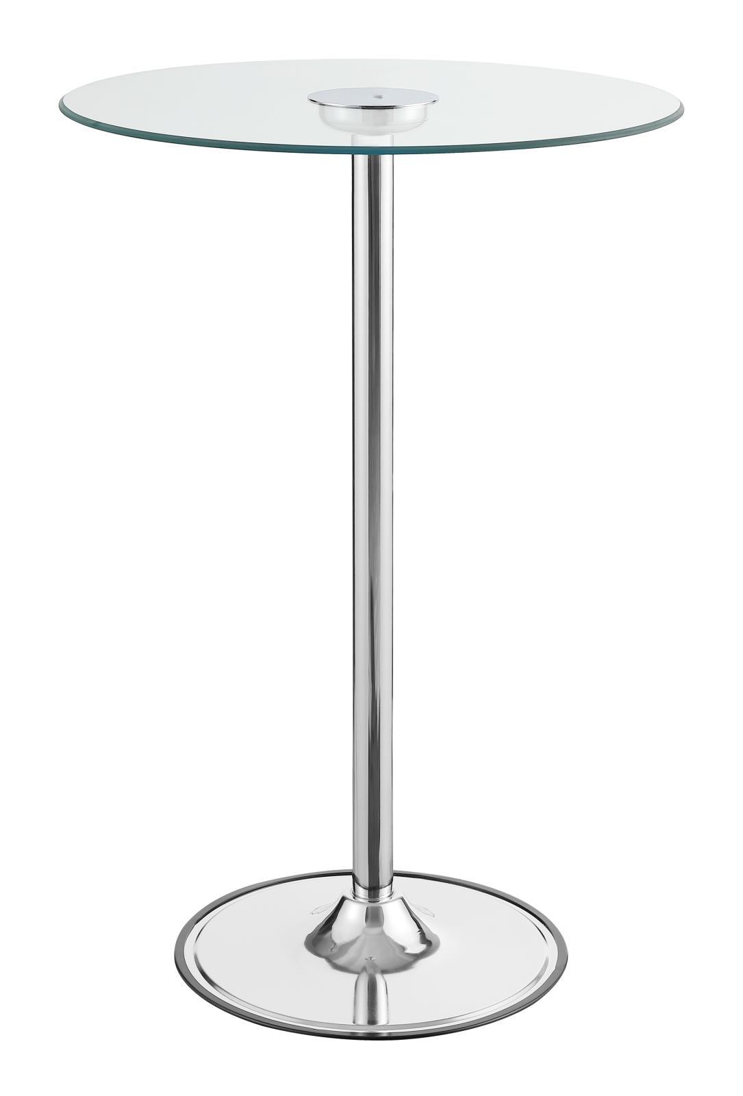 Thea Chrome/Clear LED Bar Table by Coaster at Eve Furniture