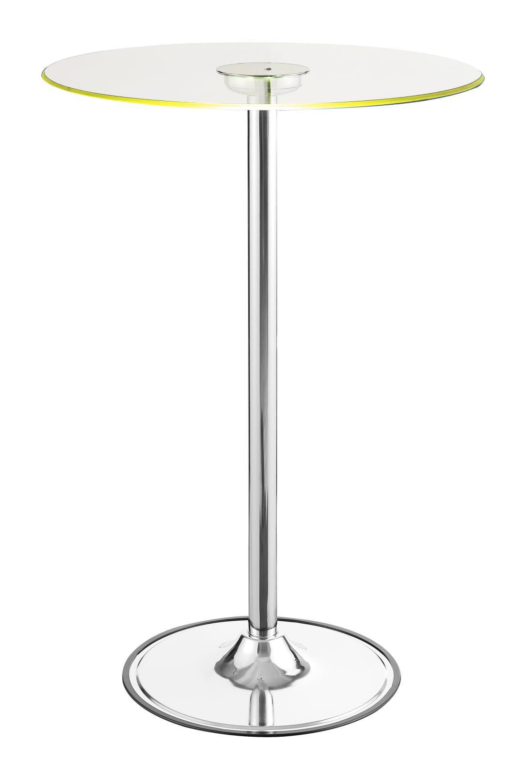 Thea Chrome/Clear LED Bar Table by Coaster at Eve Furniture