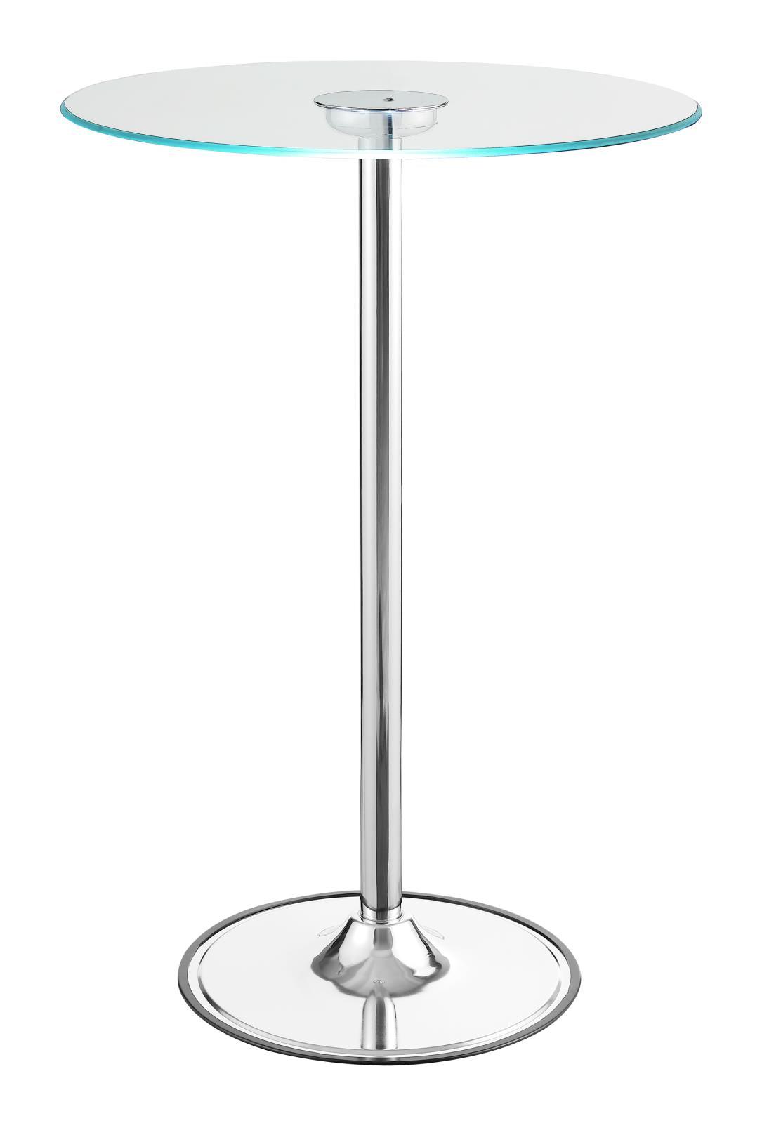 Thea Chrome/Clear LED Bar Table by Coaster at Eve Furniture