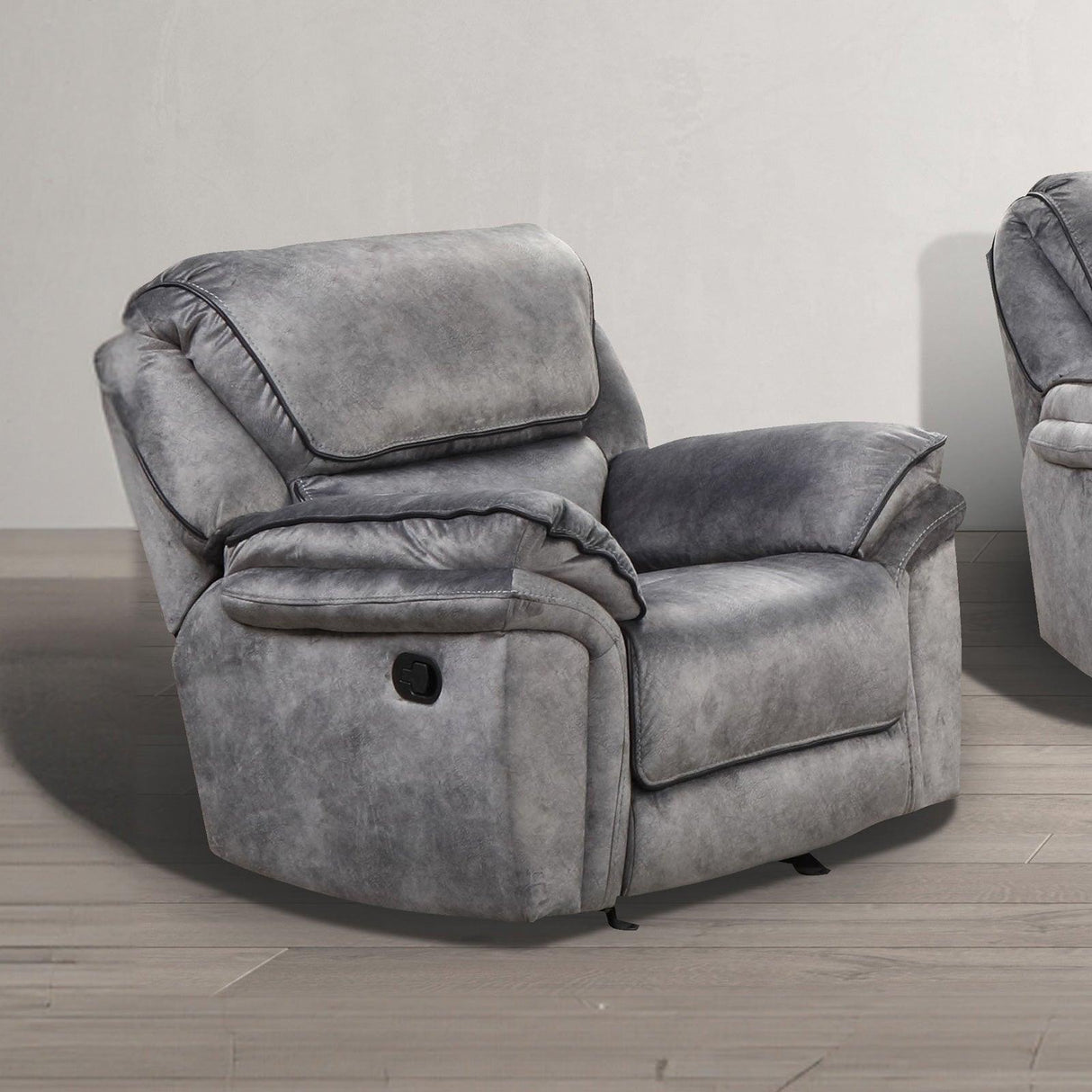 Themis Gray Manual Recliner by Furniture of America at Eve Furniture