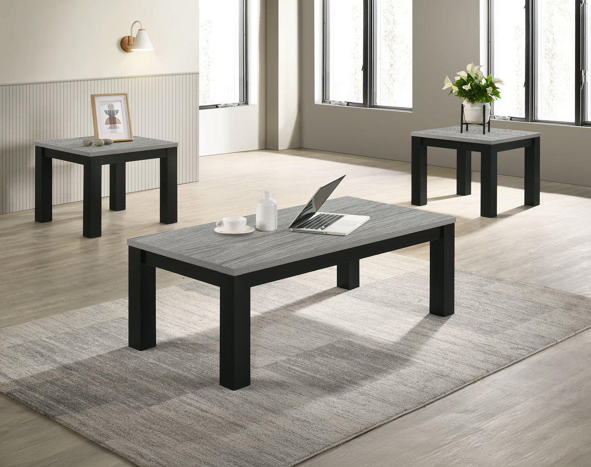 Theo Gray/Black 3-Piece Cocktail Set
