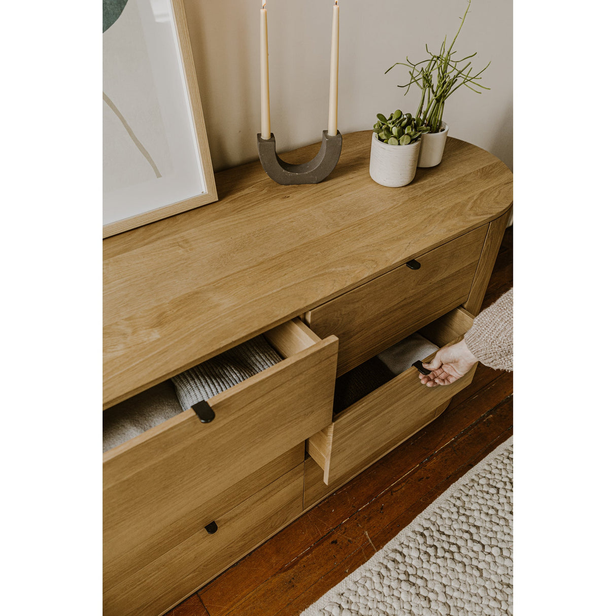 Theo Natural 6 Drawer Dresser by Moe's Home at Eve Furniture