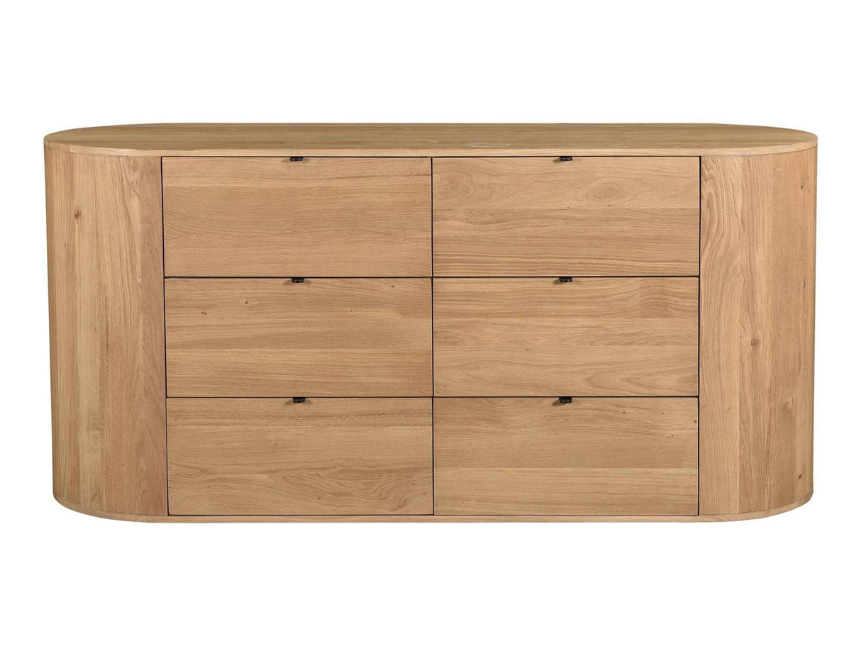 Theo Natural 6 Drawer Dresser by Moe's Home at Eve Furniture