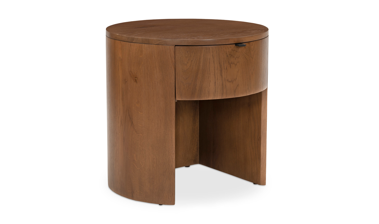 Theo One Drawer Nightstand Brown by Moe's Home at Eve Furniture