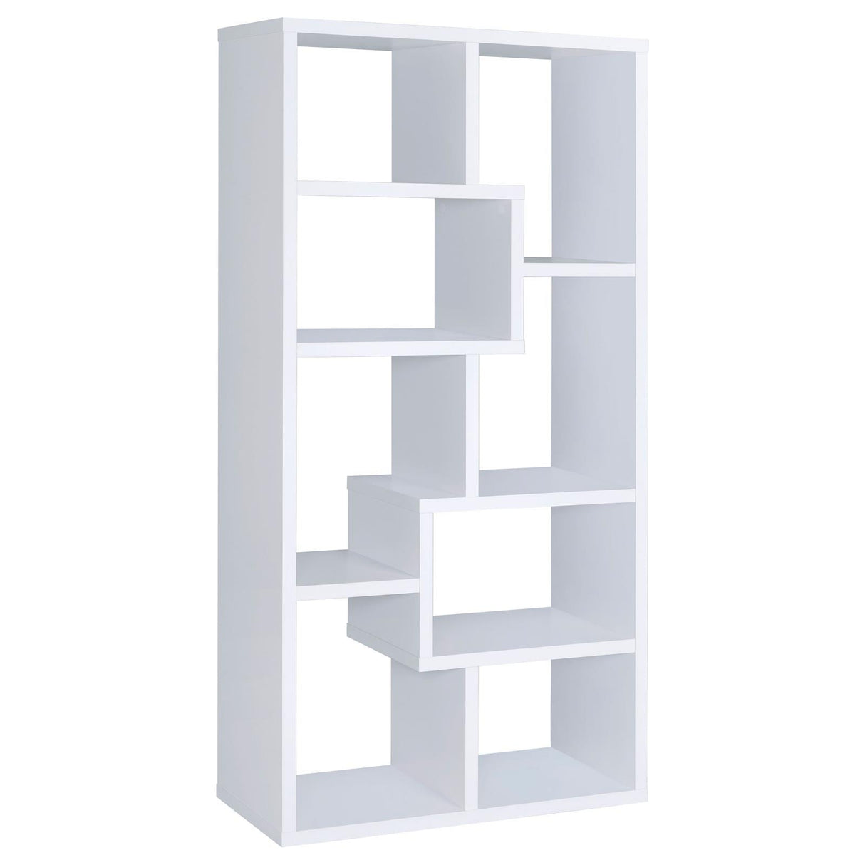 Theo White 10-Shelf Bookcase by Coaster at Eve Furniture