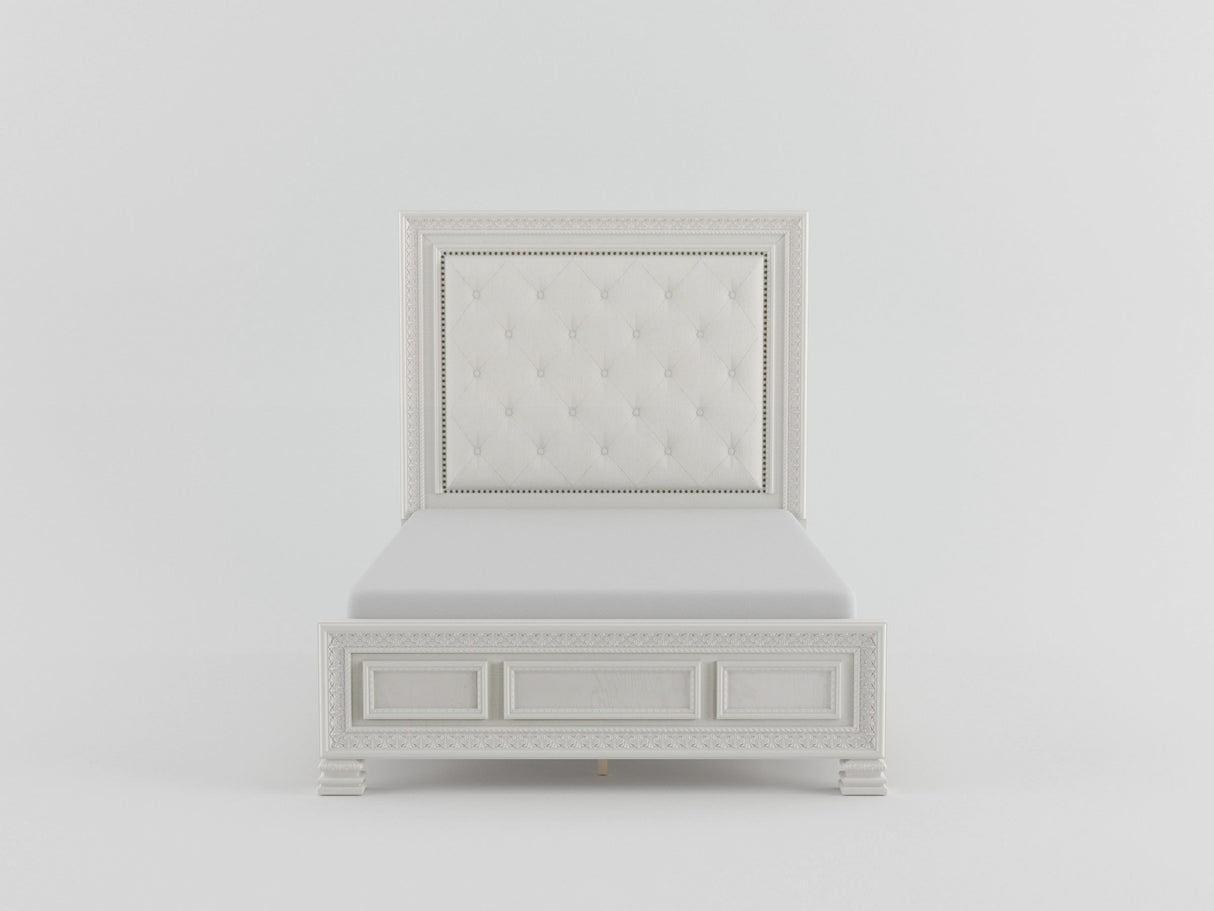 Theodora Pearl White California King Bed by Homelegance at Eve Furniture
