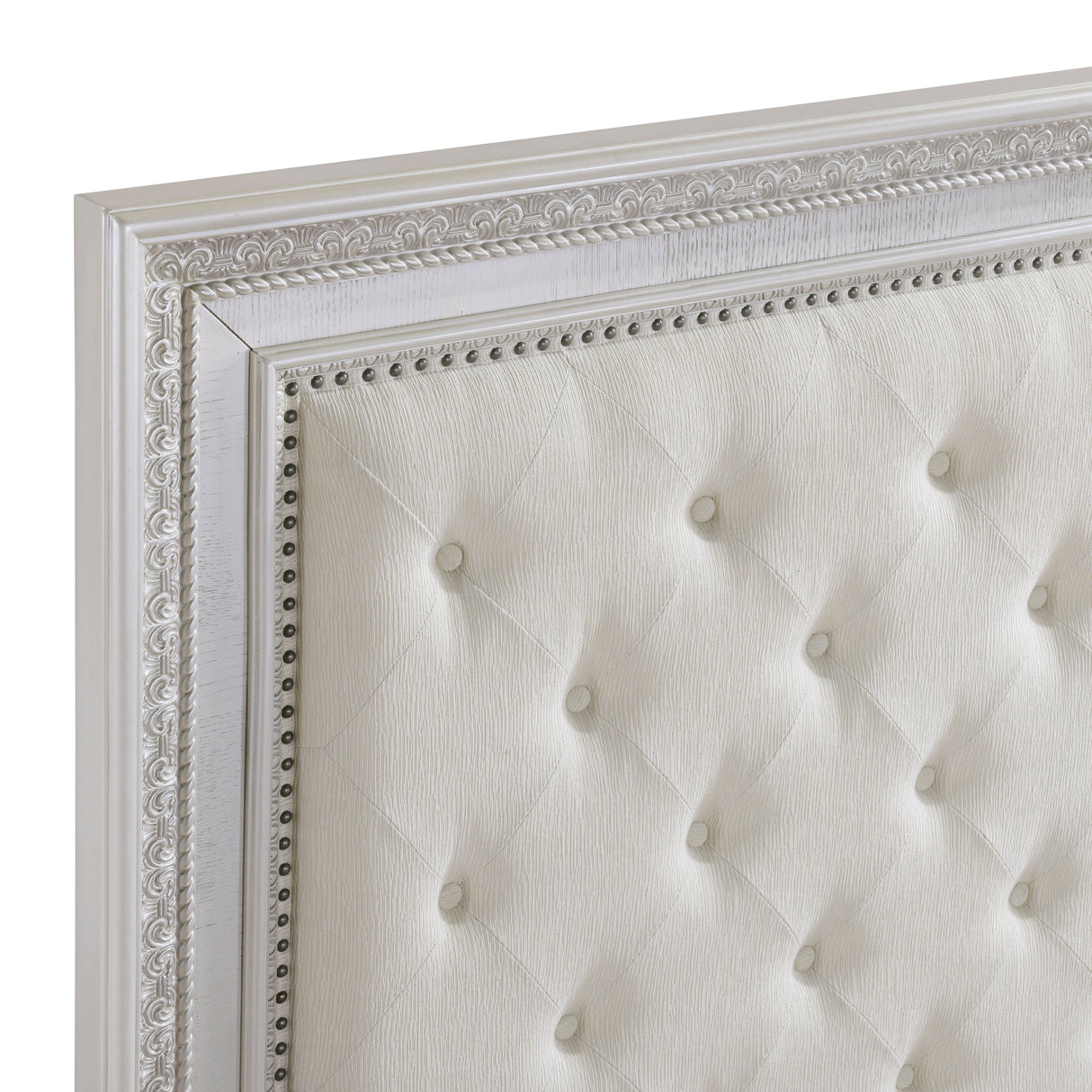 Theodora Pearl White Panel Bedroom Set by Homelegance at Eve Furniture