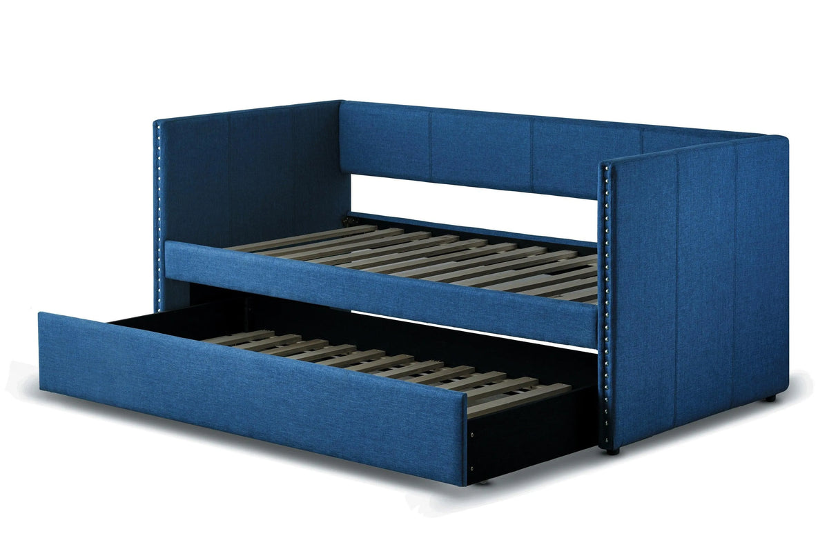 Therese Blue Daybed with Trundle by Homelegance at Eve Furniture