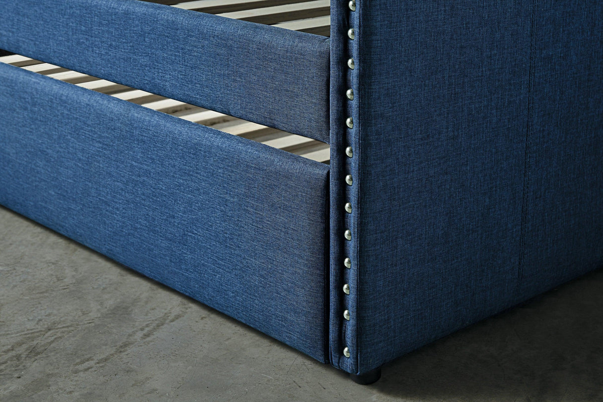 Therese Blue Daybed with Trundle by Homelegance at Eve Furniture