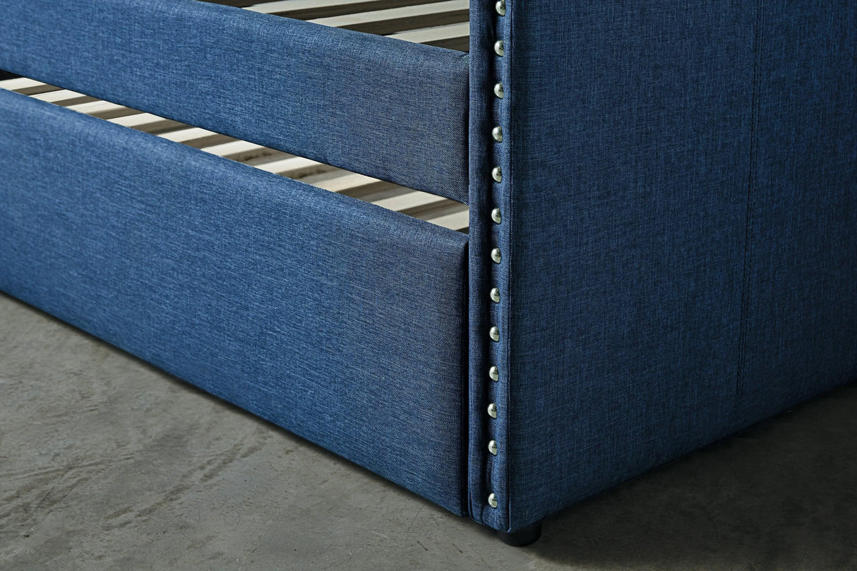 Therese Blue Daybed with Trundle by Homelegance at Eve Furniture
