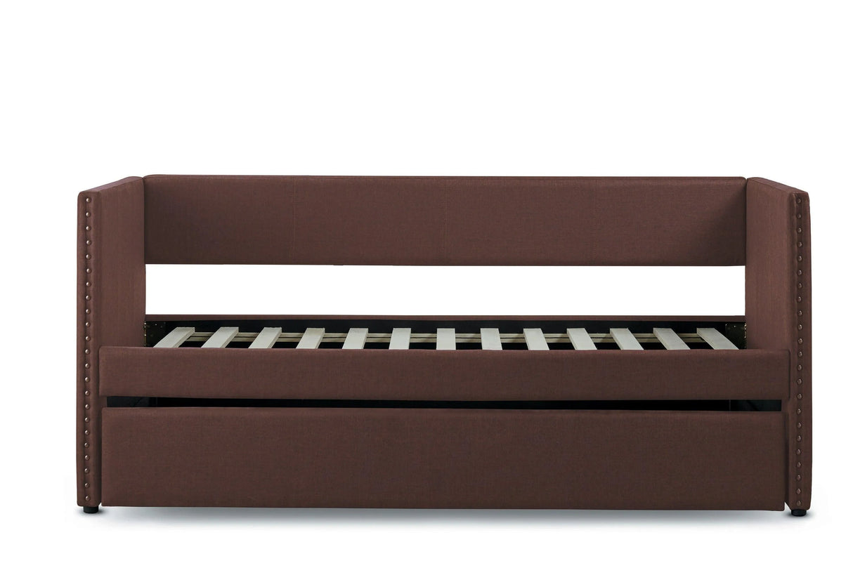 Therese Chocolate Daybed with Trundle by Homelegance at Eve Furniture