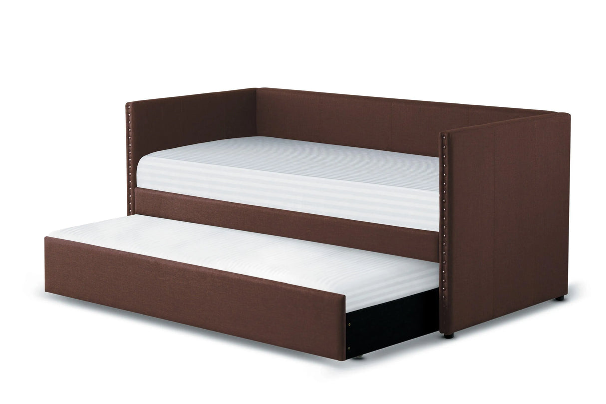 Therese Chocolate Daybed with Trundle by Homelegance at Eve Furniture