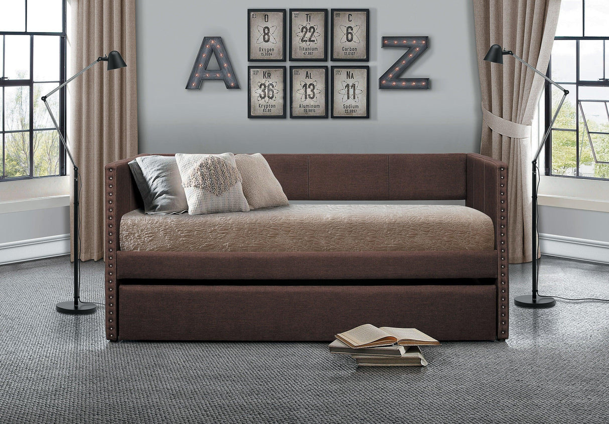 Therese Chocolate Daybed with Trundle by Homelegance at Eve Furniture