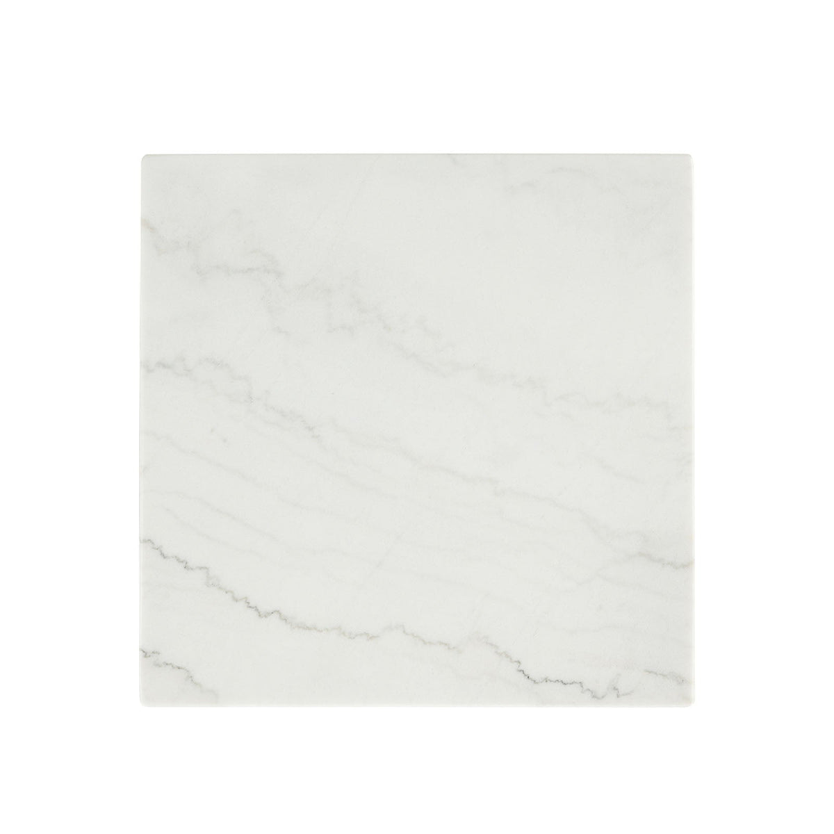 Thisted White/Black Square Marble End Table