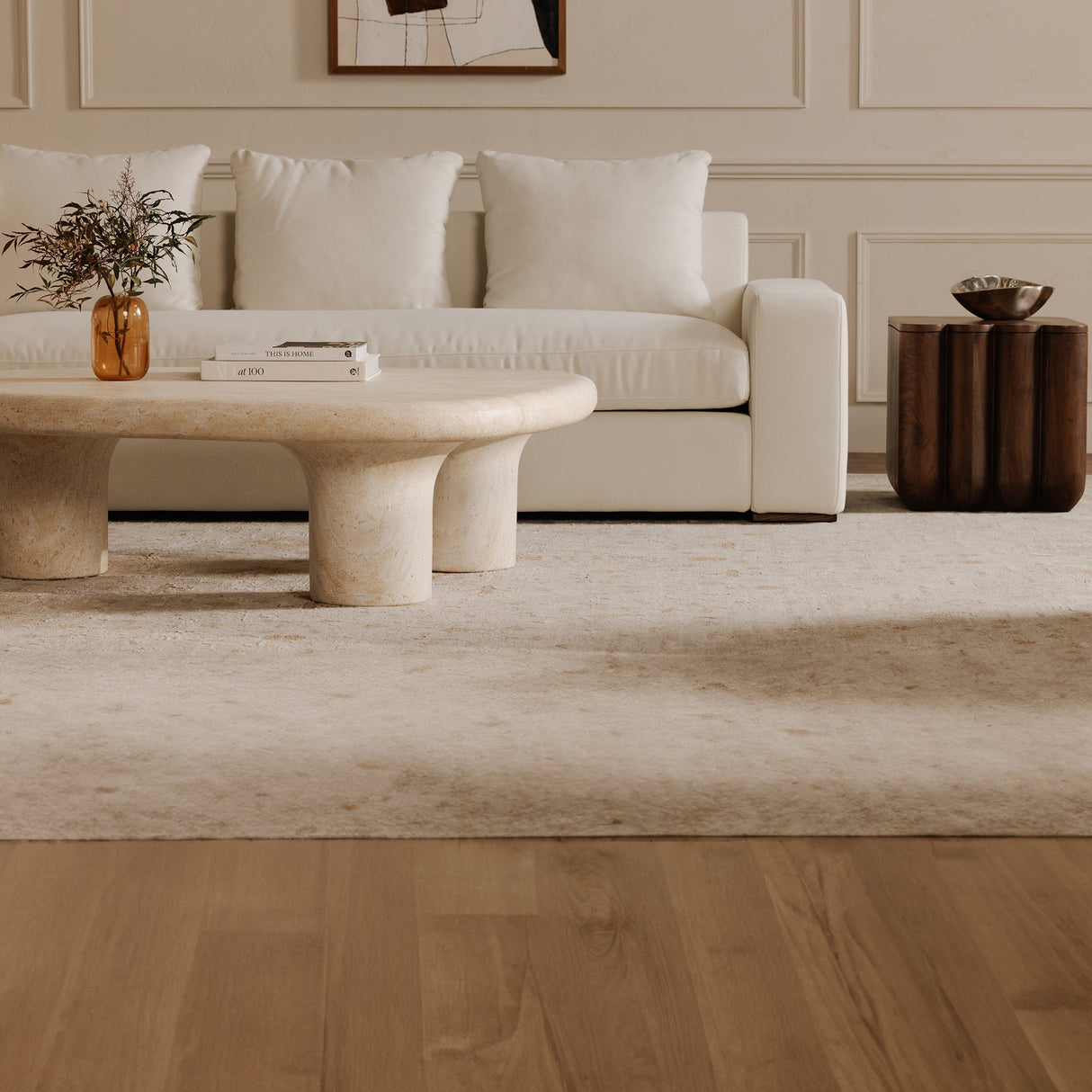 Thomas Ivory Left Sectional by MOES at Eve Furniture