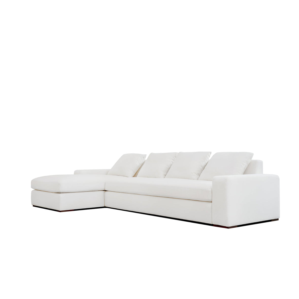 Thomas Ivory Left Sectional by Moe's Home at Eve Furniture