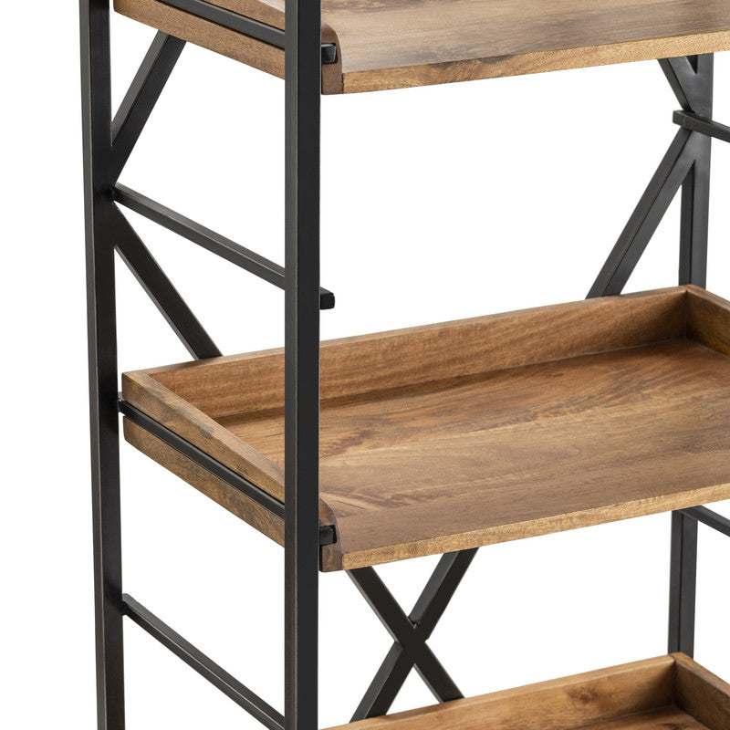 Thomas Road Brown/Black Bookshelf by Crestview at Eve Furniture