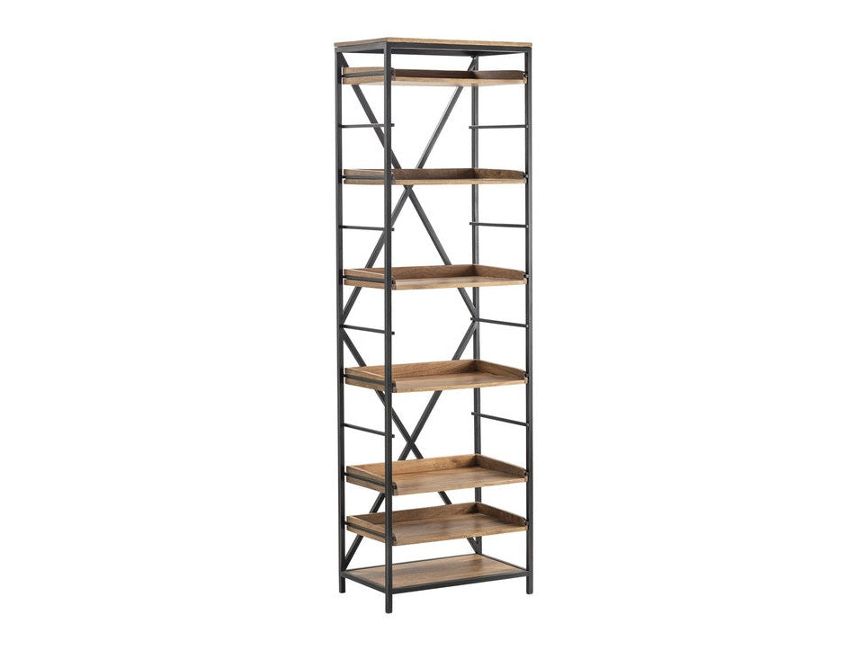 Thomas Road Brown/Black Bookshelf by Crestview at Eve Furniture