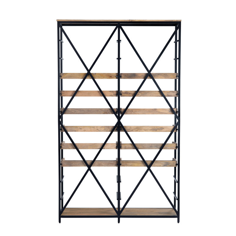 Thomas Road Brown/Black Double Etagere by Crestview at Eve Furniture