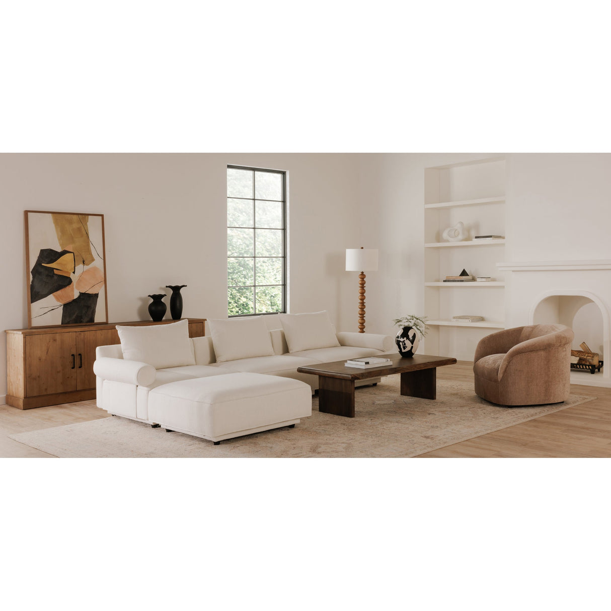 Thora Blush Lounge Chair by Moe's Home at Eve Furniture